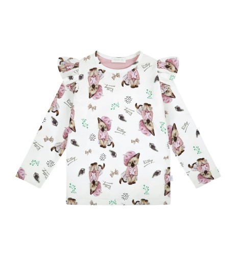 Bluzka z długim rękawem ze skrzydełkami KICIA