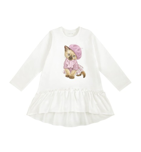 Tunika z długim rękawem i falbanką KICIA