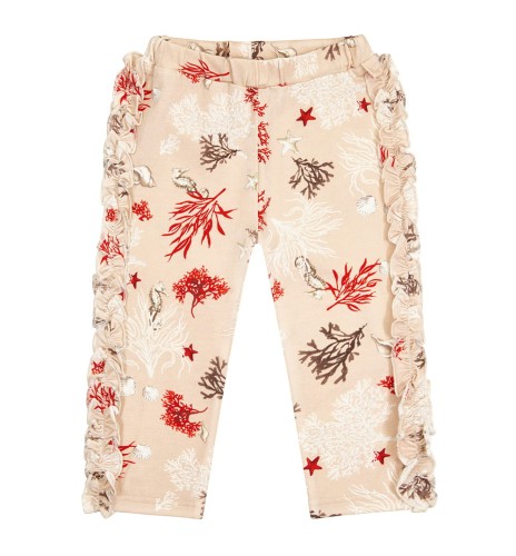 Legginsy z falbankami KORALOWIEC