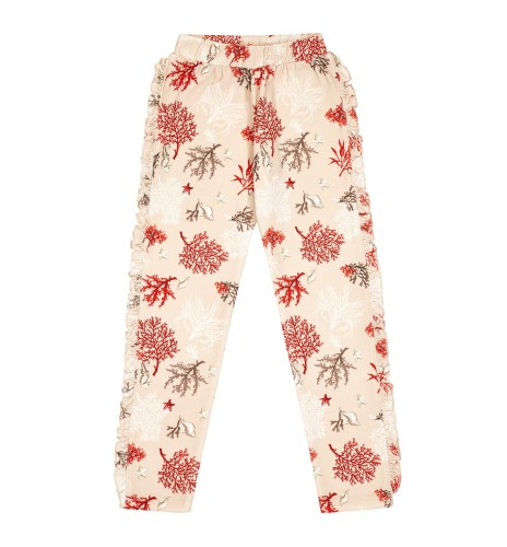 Legginsy z falbankami KORALOWIEC