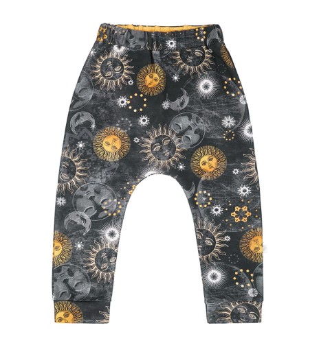 Spodnie dresowe baggy w księżyce