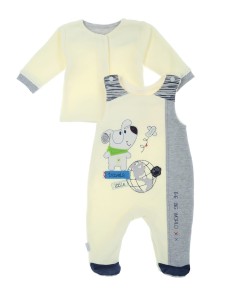 Komplet śpioch i kaftan z miękkiej frotty ALEX