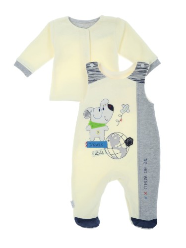 Komplet śpioch i kaftan z miękkiej frotty ALEX