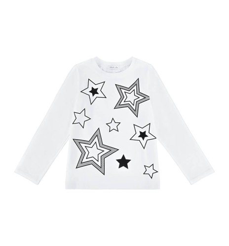 T-shirt z długim rękawem w gwiazdy 