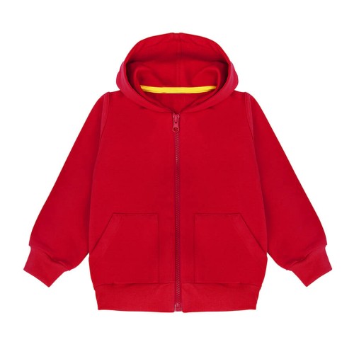 Bluza  dresowa z kapturem, czerwona