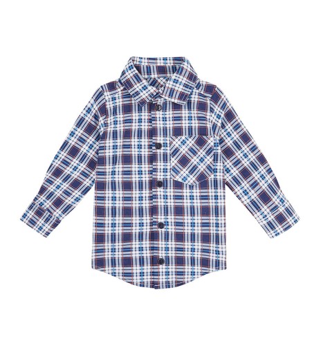 Koszula w niebiesko-granatową kratkę