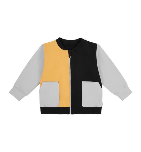 Bomberka 3 kolory, szaro-musztardowa