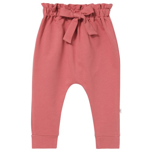Spodnie niemowlęce z kokardą marsala