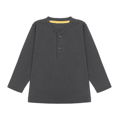 Koszulka polo z długim rękawem grafitowa