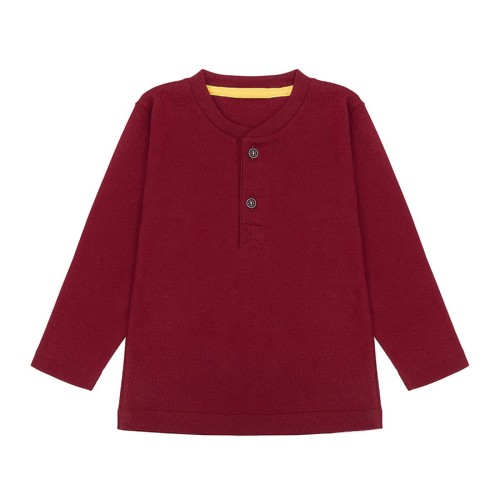 Koszulka polo z długim rękawem bordowa